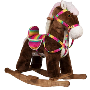 راکر اسب کودک چوبی قهوه ای -اسباب بازی